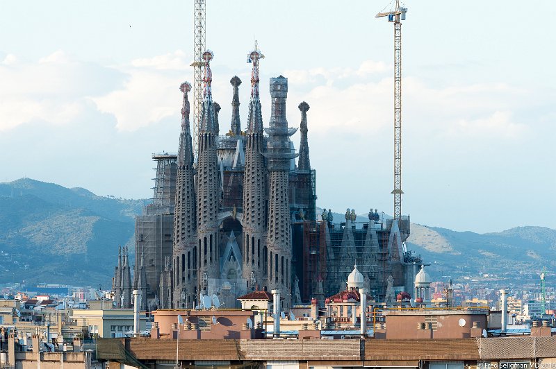 20160529_202842 D4S.jpg - La Sagrada FamiliaThis is the most famous of Gaudí’s works.  This church has been in construction since 1892, and it’s not expected to be finished until 2030.  The church presents an excellent depiction of the relationship between man, nature, and religion through its architecture and façade sculptures.